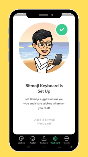 Bitmoji keyboard